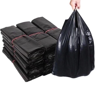 E. 50Pcs Black Thicken Disposable Plastic bag Garbage Bags for Home Office With Handle