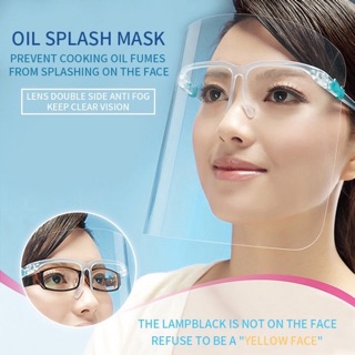 Face Shield HD box【Glasses+facesheild+box】Waterproof and Anti-fog Face Shield Protective Virus
