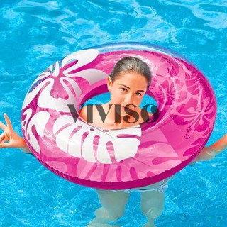 90cm Summer pattern solid color inflatable swim pontoon swimming ring pool toys circle for children