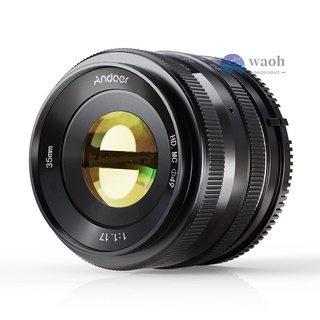 Andoer 35mm F1.7 APS-C Manual Focus Camera Lens Large Aperture Prime Fixed Lens
