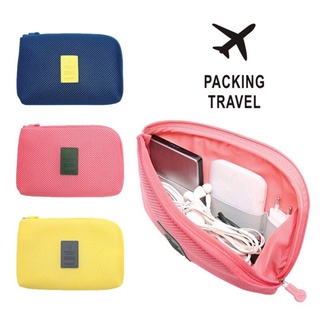 Travel portable cosmetic bags cable pouch