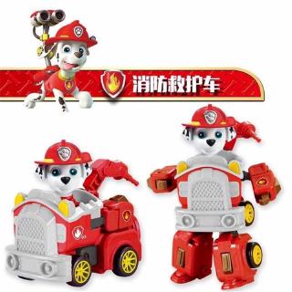 [READY STOCK] 4Styles Transformer Robot Cars Toys With Pull-Back Function Vehicle Toy Gift Chase Rubble Rocky (9)