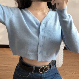 rework_ CROP TOP KNITTED CARDIGANS Shopee Live Selling Checkout Link
