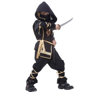 Halloween Birthday Dragon Ninja Costume Cosplay Warrior Costume Kids Boys Girls Children Swordsman Suit Costumes