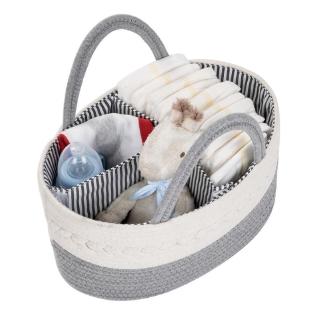 [Big Discounts] Cotton Rope Woven Basket Organize with Separate Board (1)