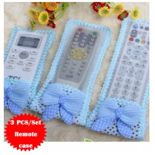 3pcs Butteryfly Remote Control Cover Fabric Anti-dust Air Conditioning TV Remote Control Protection
