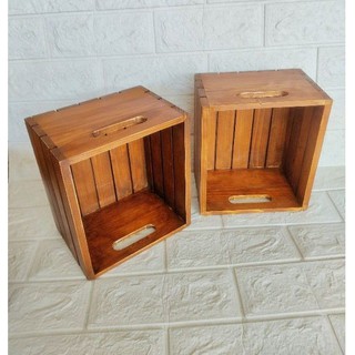 Small Crate in Antique Color 8x7x5 inches
