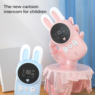2PCS Children's Walkie Talkie Kids Mini Toys Handheld Transceiver 3KM Range UHF Radio Lanyard Interp (4)