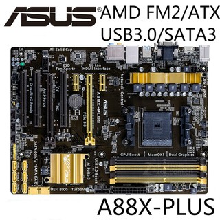 Used ASUS A88X-PLUS Desktop Motherboard FM2b FM2 AMD A88X Motherboard DDR3 32G ATX USB3.0 Support APU A4 A6 A8 A10
