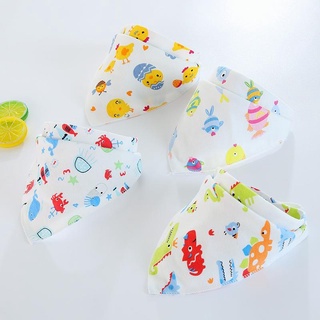 ™♚Hot sale baby saliva towel waterproof double layer pure cotton snap button triangle scarf children