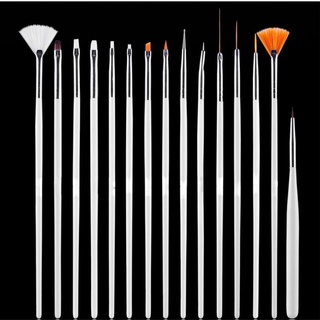 15 Pcs /Set UV Gel Acrylic Nail Art Brush Set Nail False Nail Tips UV Nail Gel Polish Brushes