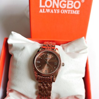 LONGBO Brown Tone Steel Women's Quartz Watch 8331L