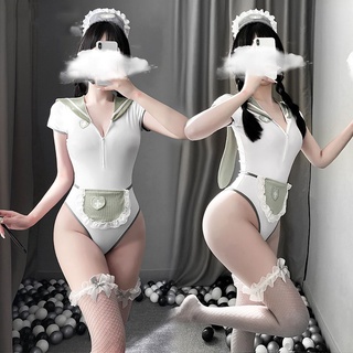 Sexy Lingerie Cute Rabbit Little Nurse Bunny Girl Cosplay Costume Women One-piece Suit Sweet Uniform Temptation 2021
