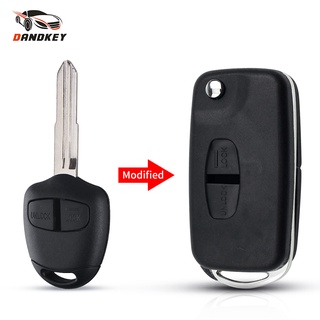 Modified Flip Folding Remote Key Shell Case For Mitsubishi Grandis Outlander With Uncut Blank Blade 2 Buttons