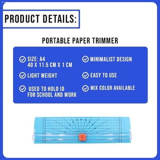 PERSONALIZED✤✉Portable Paper Trimmer A4 Officom Paper Cutter DIY Craft Cutter with FREE 5 EXTRA BLAD