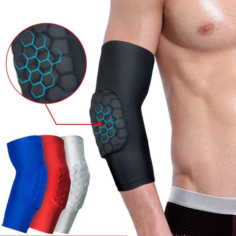 Sport Gym Fitness Elbow Support Pad Honeycomb Elastic Arm Joint Protector Paded Sleeve Elbow Pad