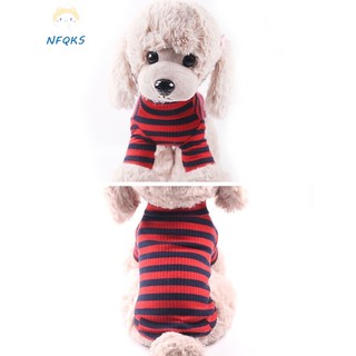 Dog Cat Pet Striped Clothes Home Service Pet Pajamas Simple Style (7)