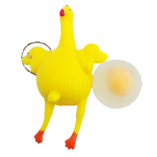 1pcs Funny Spoof Tricky Novelty Gadgets Toys Vent Chicken Keychain Toy
