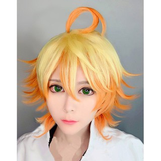 Anime The Promised Neverland Emma Short Styled Mixed Hair Cosplay Costume Wig