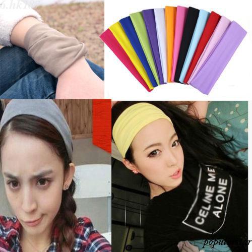 ♀New Sports Hair Band Wide Gym Yoga Exercise Women