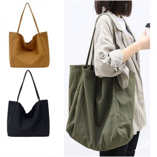 Korean Style Women's Canvas Tote Bag fashion Simple Art Student Large Capacity Shoulder Bag