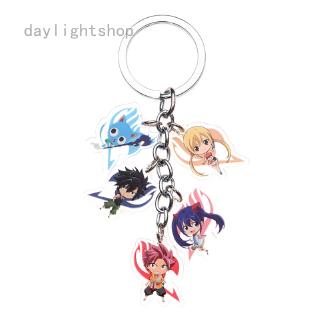 Anime Fairy Tail Keychain cutie Pandent Keyring Cosplay Key Chain