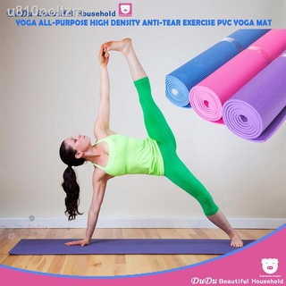 ↂYoga Mat Yoga All-Purpose 4mm Extra Thick High Density Anti-Tear Exercise PVC