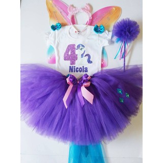 Little pony tutu costume Rarity design(free fabric shoes)for 1y/o.