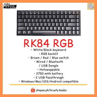 Royal Kludge RK84 RGB Mechanical Keyboard Tri-mode Hot swappable READY STOCK (2)