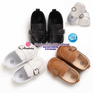 COD Baby Boy Walking Shoes Leather Soft Sole Newborn Walker Formal Shoes For Baby Boy Birthday E5