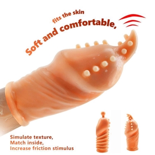 Lengthen Reusable Enlargement Condoms Extend G point Ring Male Penis Extension Sleeves Sex Toys (3)