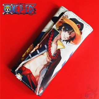 ❀ ONE PIECE Q-6：Ace & Sabo & Luffy Long Wallets ❀ 1Pc Anime Wallet Fashion Women's Bags Purse PU Wallets Handbags