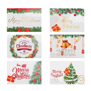 2 Sets of Creative New Year Greeting Cards Lovely Christmas Blessing Cards