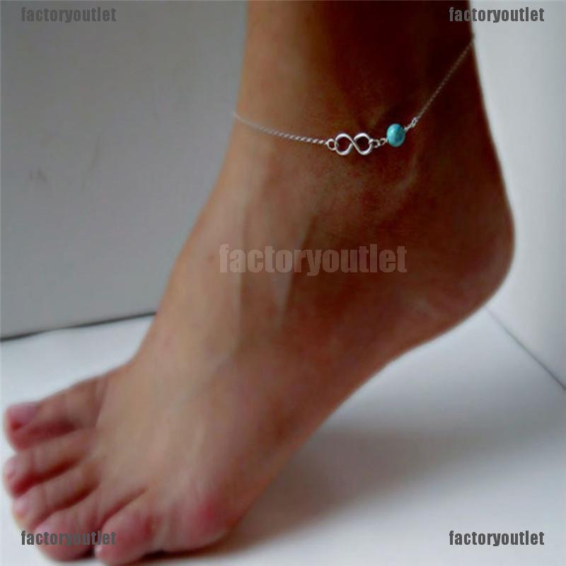 COD Bohemian Bead Infinity Charm Chain Anklet Factoryoutlet