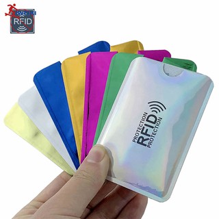Anti Rfid Reader Lock Wallet Locking Credit Card Id Card Holder Bank Protective Aluminum Metal Card Case Support NFC 6.2 * 9.2cm