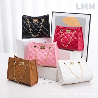 0099 textured leather with gold chain sling bag synthetic women korean bags fashion bangkok