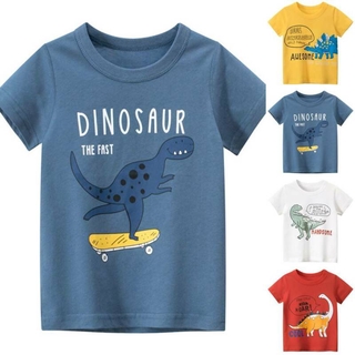 Toddler Clothes Terno Boys Girls Fashion Tops Cartoon Dinosaur Printed Short Sleeve Cotton