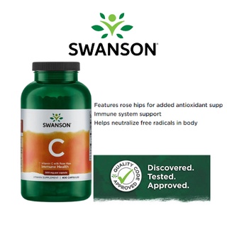Swanson Vitamin C 500mg 400 capsules (5/2022 exp)