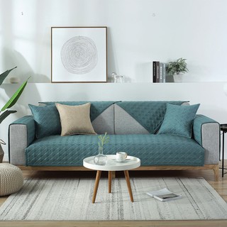 [COD]New cotton linen quilted woven color sofa cushion simple modern four seasons non-slip sofa cush