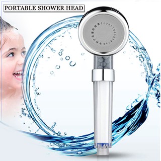 High Pressure Portable Shower Head Hand Shower Bathroom Handheld Shower Water Saving Head