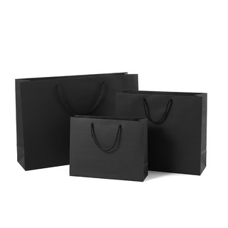 Black kraft paper bags, clothing store bags, custom-made packaging bags, shopping gift bags