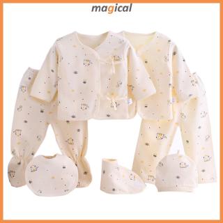 7 pcs/set Baby Newborn Cotton Cartoon Printing Clothes Set Girls Boys Soft Wear (2)