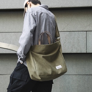 ﹉On Sale Ready Stock Korean Fashion Ulzzang Canvas Tote Bag Big Capacity Men Sling Bag Shoulder Bag Tote Bag Crossbody Bag