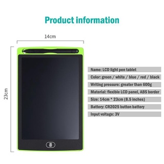 【Ready Stock】❈☾▲Ultra Thin 8.5 inch LCD Writing Tablet Smart Notebook LCD Electronic Writing Board H (5)