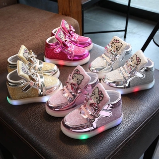 Toddler Kids Boys Girls Sneaker Luminous Casual LED Light Shoes Walking Anti-Slip Cartoon Sneakers