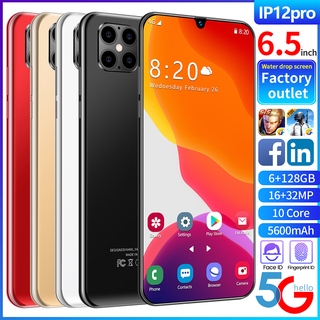 2021 new i12 pro smartphone 6GB + 128GB Android 9.110 core 6.5 inch fingerprint recognition