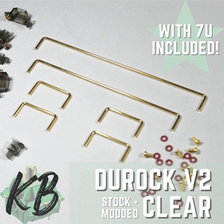 Durock V2 Screw-ins Stabilizers Mechanical Keyboards (Stock/Clipped+Lubed+Holee)