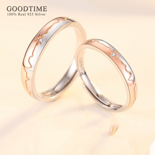 Fashion 925 Sterling Silver Rings For Woman Man Heartbeat Wave Zircon Couple Ring Lovers For Wedding