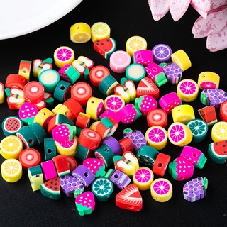 10mm 20pcs Fruit Beads Polymer Clay Beads Mixed Color Polymer Clay Spacer Beads
