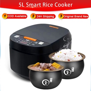 5L Rice Cooker English Version Smart Rice Cooker Multi Home Rice Cooker 8-10 People 900W FastHeating (1)